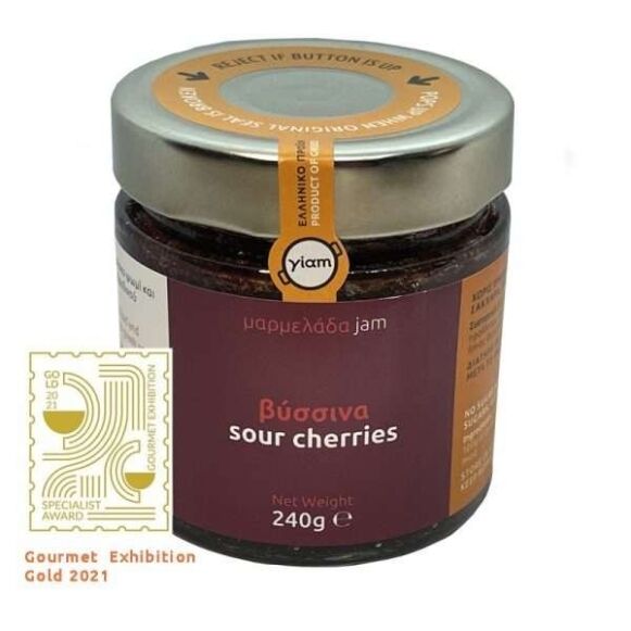 Μαρμελάδα βύσσινο χωρίς ζάχαρη 240gr - Image 1