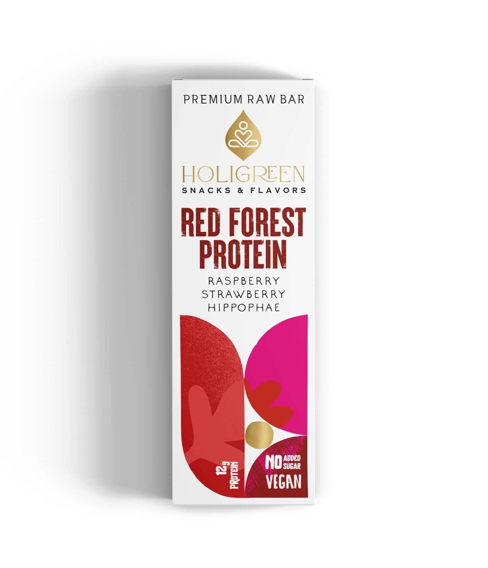 red forest Holigreen Χειροποίητη Μπάρα Red Forest Protein Raw ,60gr - Image 1