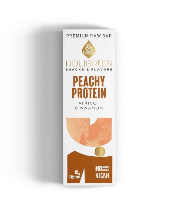 Holigreen Χειροποίητη Μπάρα Peachy Protein Raw,60gr - Image 1